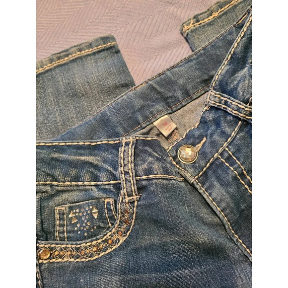 Lot of 2 Old Navy Boot-Cut Jeans Girls Size 10 Denim Regular Fit Cotton (KK3) - Picture 4 of 8